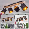 Alsen Ceiling Light Dark wood, black, 4-light sources