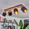 Alsen Ceiling Light Dark wood, black, 4-light sources
