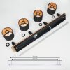 Alsen Ceiling Light Dark wood, black, 4-light sources