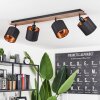 Alsen Ceiling Light Dark wood, black, 4-light sources