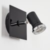 Lanrigan Wall Light chrome, black, 1-light source