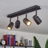Douarnenez Ceiling Light black, 4-light sources