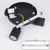 Douarnenez Ceiling Light black, 3-light sources