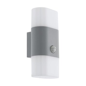 Eglo FAVRIA Outdoor Wall Light LED silver, 2-light sources, Motion sensor