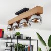 Vouhet Ceiling Light brown, Wood like finish, black, 4-light sources