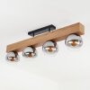 Vouhet Ceiling Light brown, Wood like finish, black, 4-light sources
