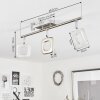 Villenauxe Ceiling Light LED chrome, matt nickel, 3-light sources