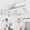Villenauxe Ceiling Light LED chrome, matt nickel, 4-light sources