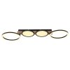 Globo BOSSY Ceiling Light LED Wood like finish, black, 1-light source