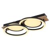 Globo BOSSY Ceiling Light LED Wood like finish, black, 1-light source