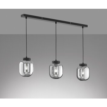 Fischer & Honsel Regi Pendant Light black, 3-light sources