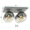 Eidanger Ceiling Light anthracite, 4-light sources