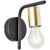 Brilliant Kerry Wall Light brass, black, 1-light source