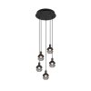Trio Mela Pendant Light black, 5-light sources