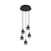 Trio Mela Pendant Light black, 5-light sources
