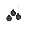 Reality Sprout Pendant Light black, 3-light sources
