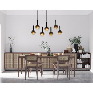 Lucide MARIUS Pendant Light black, 7-light sources