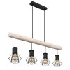 Globo PRISKA Pendant Light Ecru, black, 4-light sources