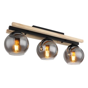 Globo CONNI Ceiling Light Ecru, black, 3-light sources