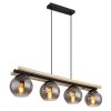 Globo CONNI Pendant Light Ecru, black, 4-light sources