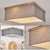 Lure Ceiling Light brown, Wood like finish, black, 3-light sources