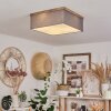 Lure Ceiling Light brown, Wood like finish, black, 3-light sources
