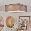 Lure Ceiling Light brown, Wood like finish, black, 3-light sources