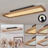 Longvic Ceiling Light LED brown, Wood like finish, black, 1-light source