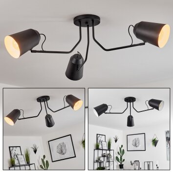 Sacriquier Ceiling Light black, 3-light sources