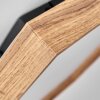 Longvic Ceiling Light LED brown, Wood like finish, black, 1-light source