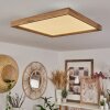 Longvic Ceiling Light LED brown, Wood like finish, black, 1-light source