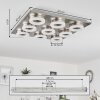 Thiernu Ceiling Light LED matt nickel, 1-light source
