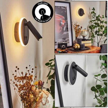 Orchaise Wall Light LED black, white, 2-light sources