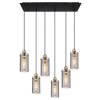 Globo FANNI Pendant Light brass, black, 6-light sources