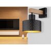 Globo RIELLY Wall Light Wood like finish, black, 1-light source