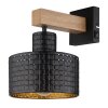 Globo RIELLY Wall Light Wood like finish, black, 1-light source