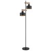 Globo RIELLY Floor Lamp Wood like finish, black, 2-light sources