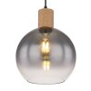 Globo MOITAS Pendant Light Wood like finish, black, 1-light source