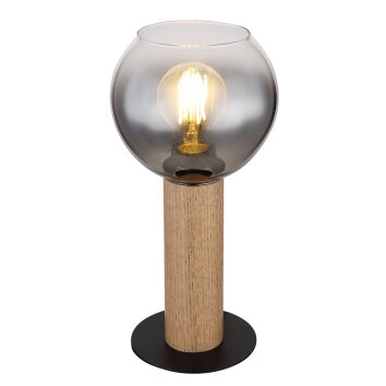 Globo MOITAS Table lamp Wood like finish, black, 1-light source