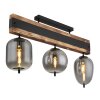 Globo LOREY Ceiling Light Dark wood, black, 3-light sources