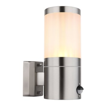 Globo XELOO Outdoor Wall Light silver, 1-light source, Motion sensor