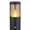 Globo XELOO path light black, 1-light source, Motion sensor