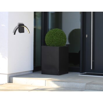 Globo NAGGY Outdoor Wall Light LED black, 1-light source