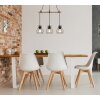 Globo MINA Pendant Light Ecru, black, 3-light sources