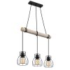 Globo MINA Pendant Light Ecru, black, 3-light sources