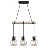 Globo MINA Pendant Light Ecru, black, 3-light sources