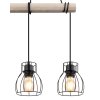 Globo MINA Pendant Light Ecru, black, 3-light sources