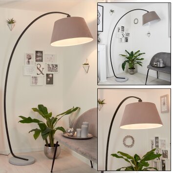 Sagu arch lamp grey, black, 1-light source