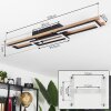 Ayajasco Ceiling Light LED brown, Wood like finish, black, 1-light source