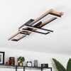 Ayajasco Ceiling Light LED brown, Wood like finish, black, 1-light source